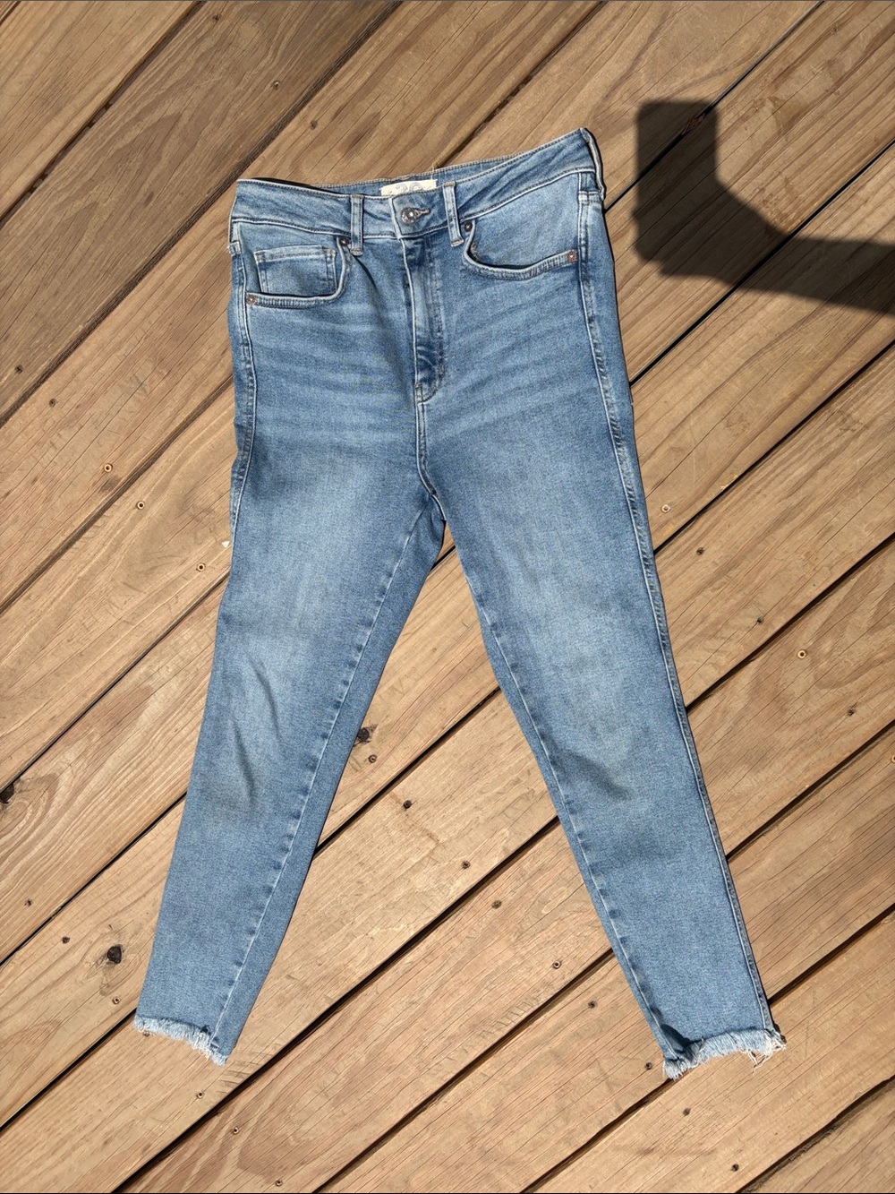 Free People High-Rise Light Blue Tapered Jeans